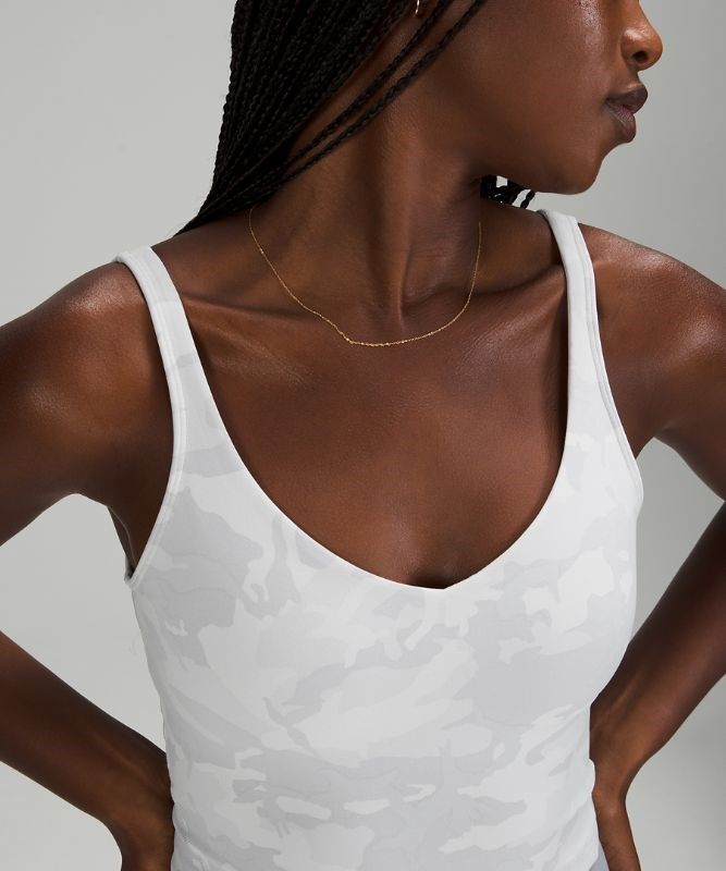 Lululemon Align Cropped Tank Top Blast Dam Camo Vita Olika Färger | HVMT-34586