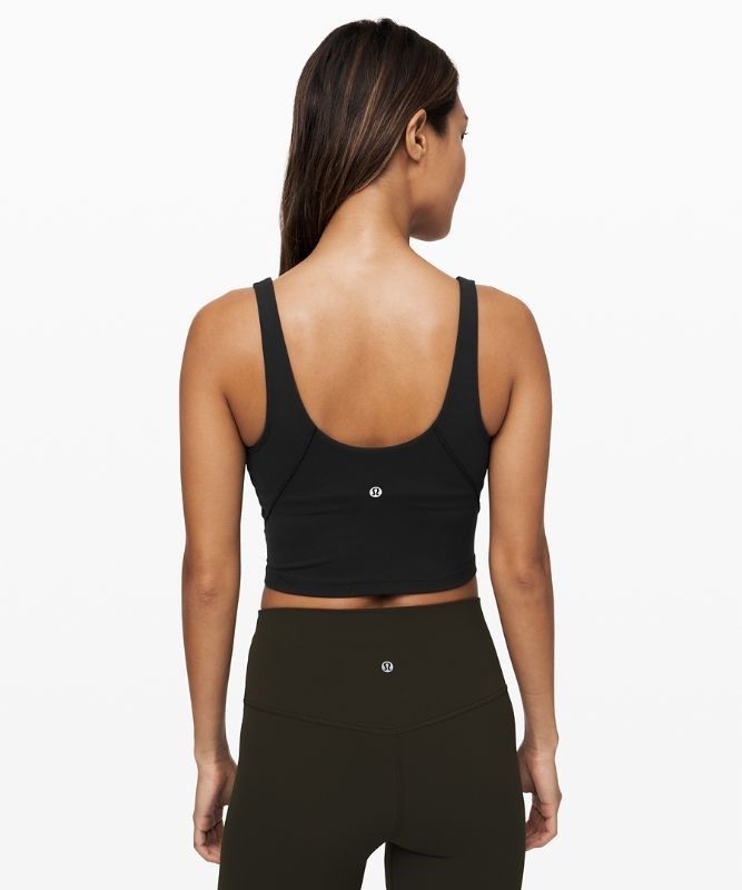 Lululemon Align Cropped Tank Top Blast Dam Svarta | EXUG-85309