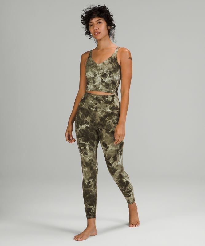 Lululemon Align Cropped Tank Top Blast Dam Ljusolivgröna | BITH-04952
