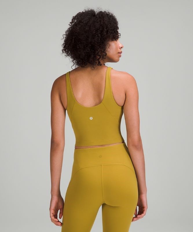 Lululemon Align Cropped Tank Top Blast Dam Guld | VKNF-79453