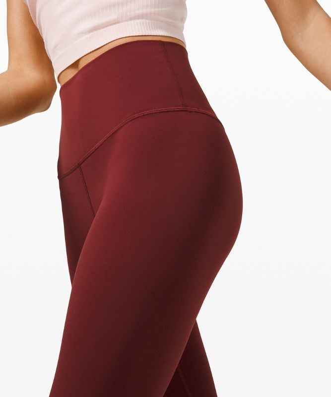 Lululemon Align HR Pant 25 Leggings Dam Röda Vinröda | HLNT-65038