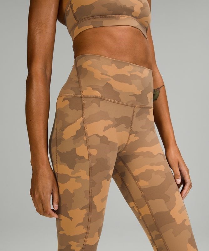 Lululemon Align HR Pant 25 Pockets Leggings Dam Camo Beige Olika Färger | WHRI-80963