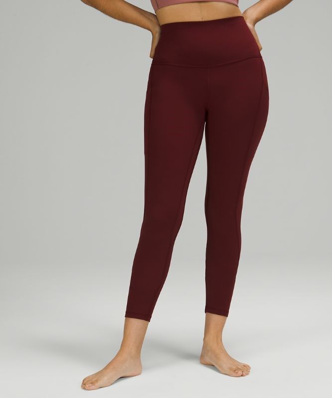 Lululemon Align High-Rise 25 Pockets Leggings Dam Röda Vinröda | RVCJ-93402
