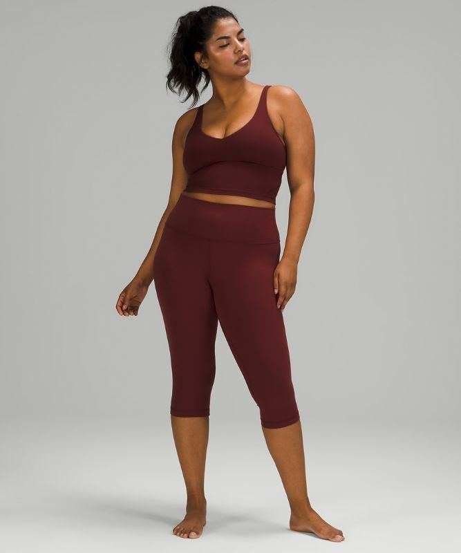 Lululemon Align High-Rise Crop 17 Byxor Dam Röda Vinröda | HKGM-58401
