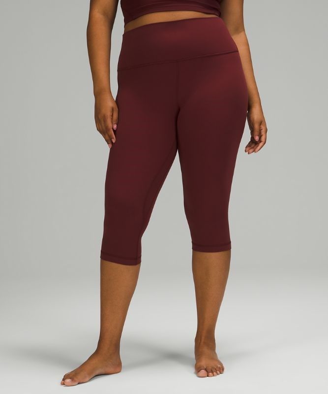 Lululemon Align High-Rise Crop 17 Byxor Dam Röda Vinröda | HKGM-58401