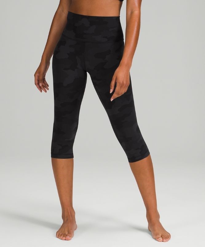 Lululemon Align High-Rise Crop 17 Byxor Dam Camo Svarta Olika Färger | WESK-38694