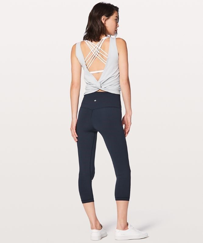Lululemon Align High-Rise Crop 21 Leggings Dam Marinblå | OHEW-34075