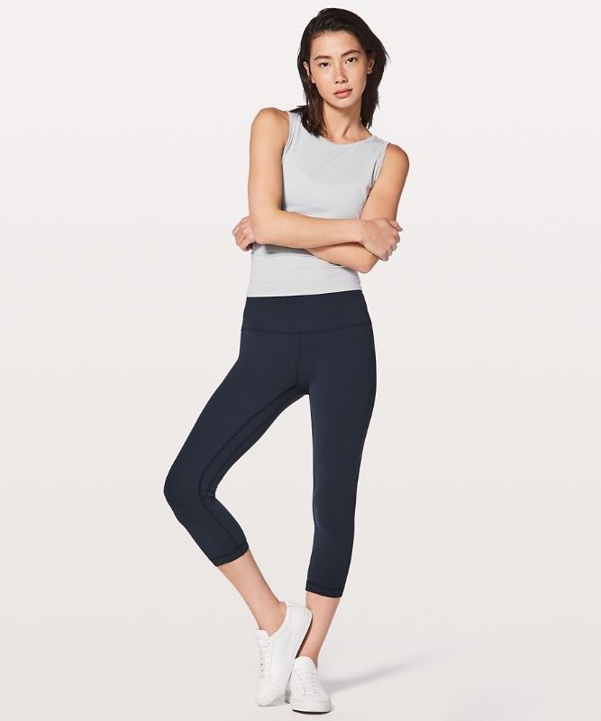 Lululemon Align High-Rise Crop 21 Leggings Dam Marinblå | OHEW-34075