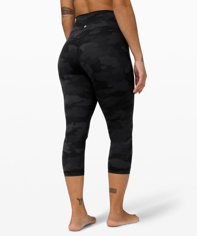 Lululemon Align High-Rise Crop 21 Leggings Dam Camo Svarta Olika Färger | KEDQ-41268