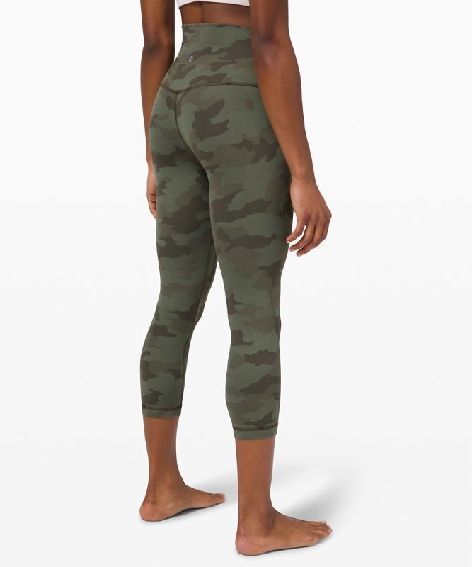 Lululemon Align High-Rise Crop 21 Leggings Dam Camo Gröna Olika Färger | VIYK-87209