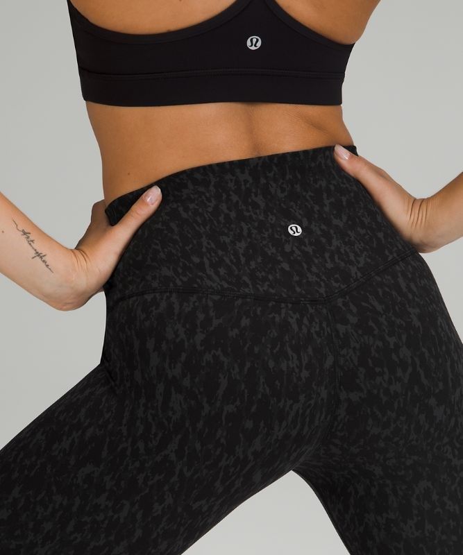 Lululemon Align High-Rise Crop 23 Byxor Dam Leopard Camo Svarta Olika Färger | VTBI-36514