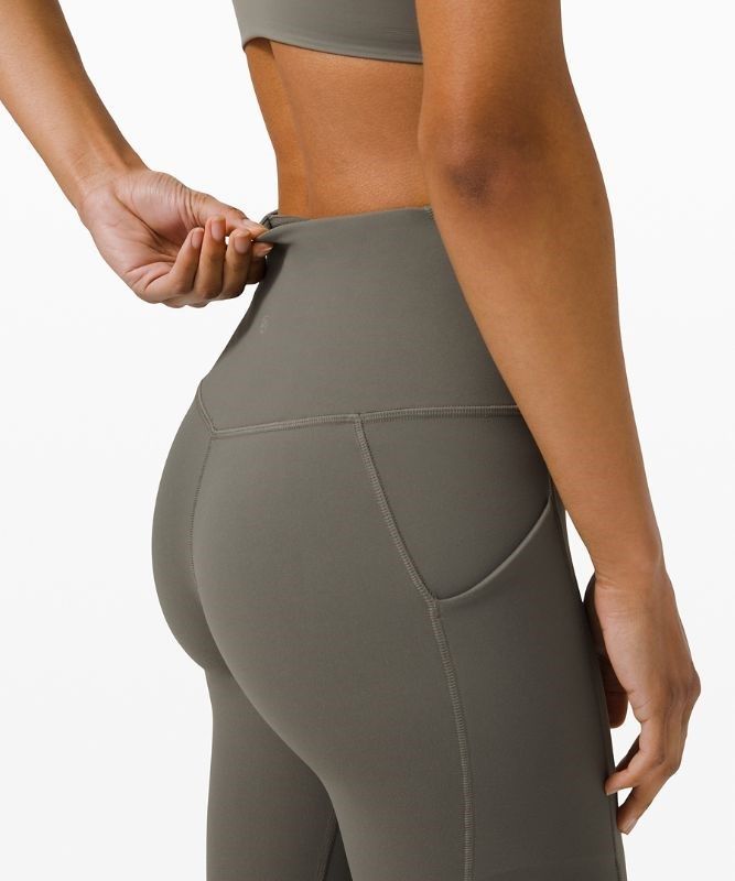 Lululemon Align High-Rise Crop with Pockets 23 Leggings Dam Grå Olivgröna | GUPJ-74635