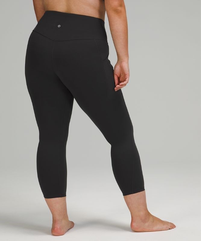 Lululemon Align High-Rise Crop with Pockets 23 Leggings Dam Mörkgrå | DXEA-12435