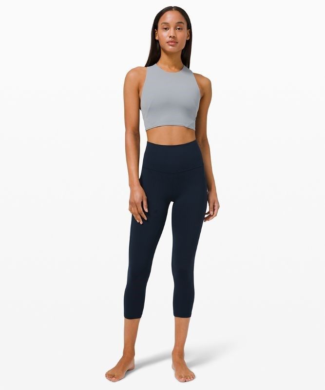 Lululemon Align High-Rise Crop with Pockets 23 Leggings Dam Marinblå | BDOF-76034