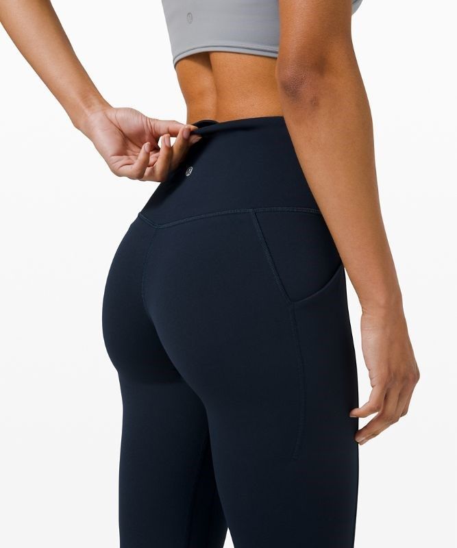 Lululemon Align High-Rise Crop with Pockets 23 Leggings Dam Marinblå | BDOF-76034