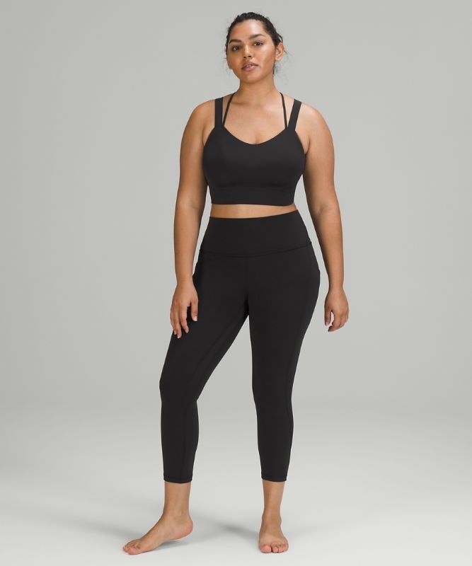 Lululemon Align High-Rise Crop with Pockets 23 Leggings Dam Svarta | UQIM-40981
