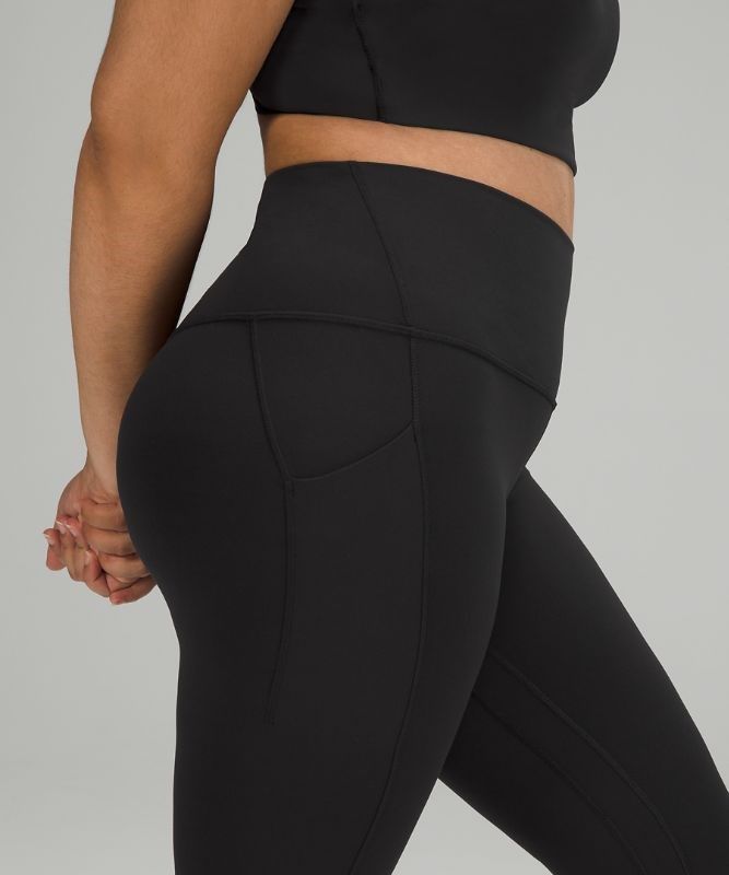 Lululemon Align High-Rise Crop with Pockets 23 Leggings Dam Svarta | UQIM-40981