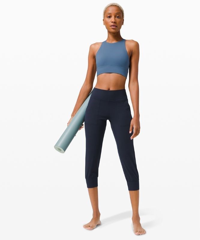 Lululemon Align High-Rise Jogger Crop Byxor Dam Marinblå | RGON-35027