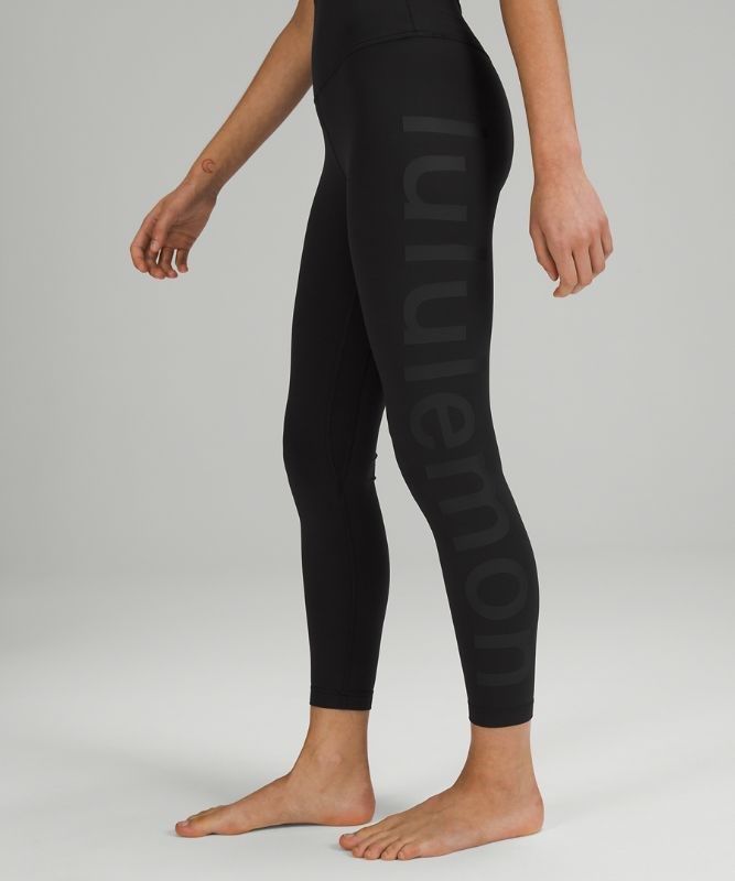 Lululemon Align High-Rise Pant 25 Logo Leggings Dam Svarta | MQTR-17023