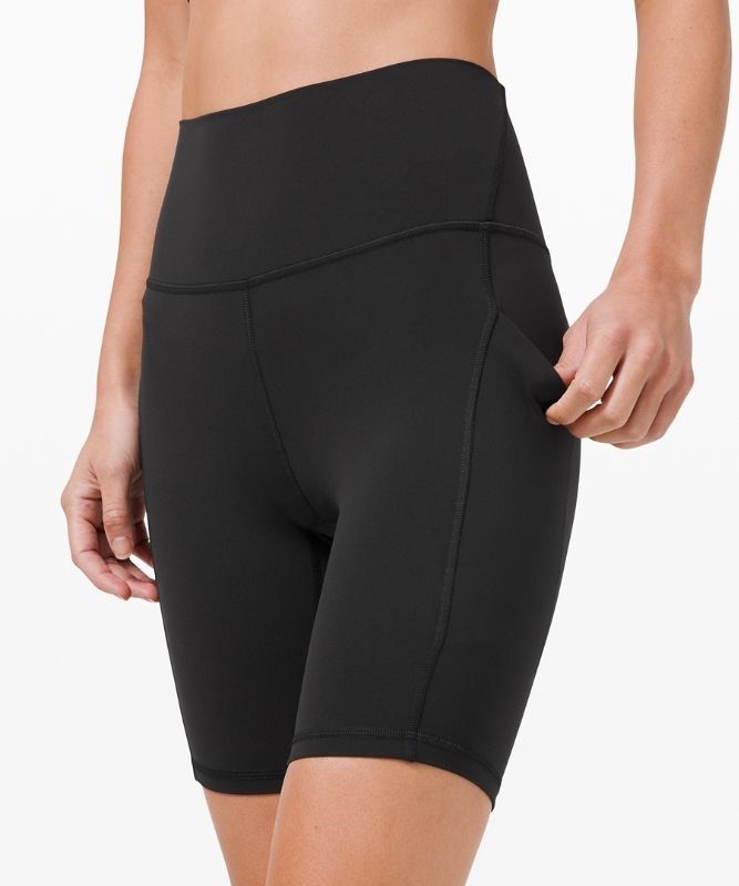 Lululemon Align High-Rise Short 8 Pockets Shorts Dam Svarta | SNER-27694
