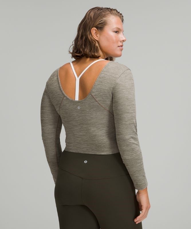 Lululemon Align Long Sleeve Blast Dam Heathered Rover | QKBN-05182