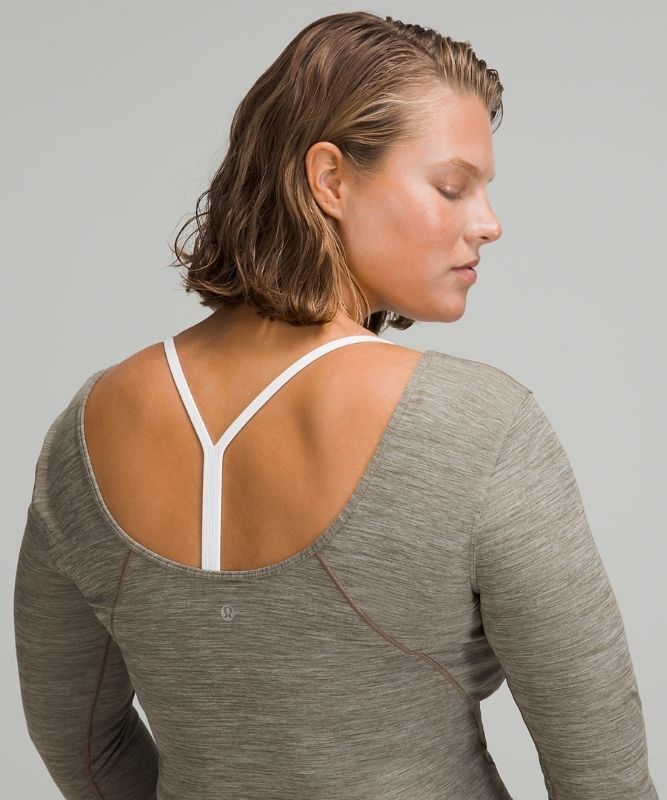 Lululemon Align Long Sleeve Blast Dam Heathered Rover | QKBN-05182