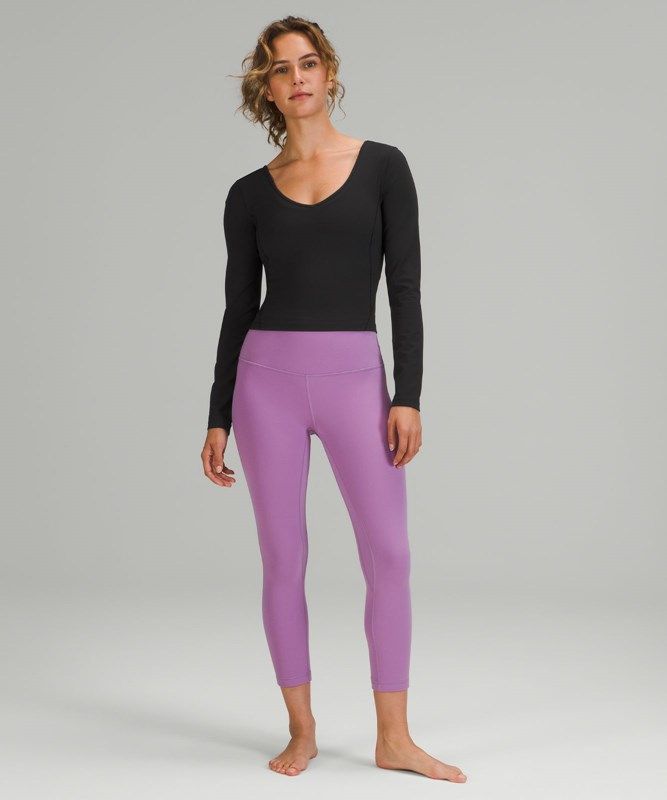 Lululemon Align Long Sleeve Blast Dam Svarta | UHTW-31685