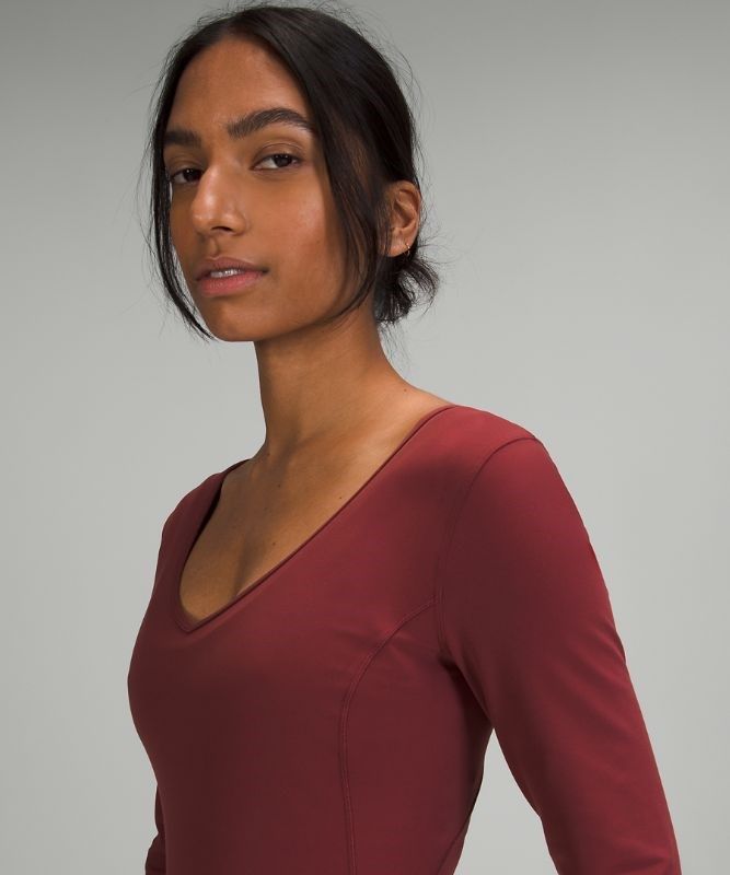 Lululemon Align Long Sleeve Shirt Blast Dam Vinröda | JGFT-25496