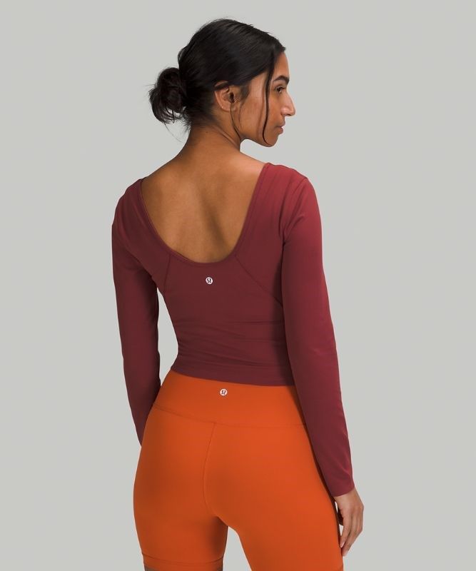 Lululemon Align Long Sleeve Shirt Blast Dam Vinröda | JGFT-25496