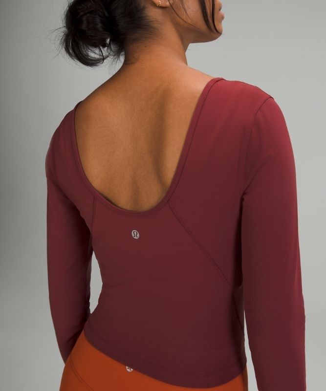 Lululemon Align Long Sleeve Shirt Blast Dam Vinröda | JGFT-25496