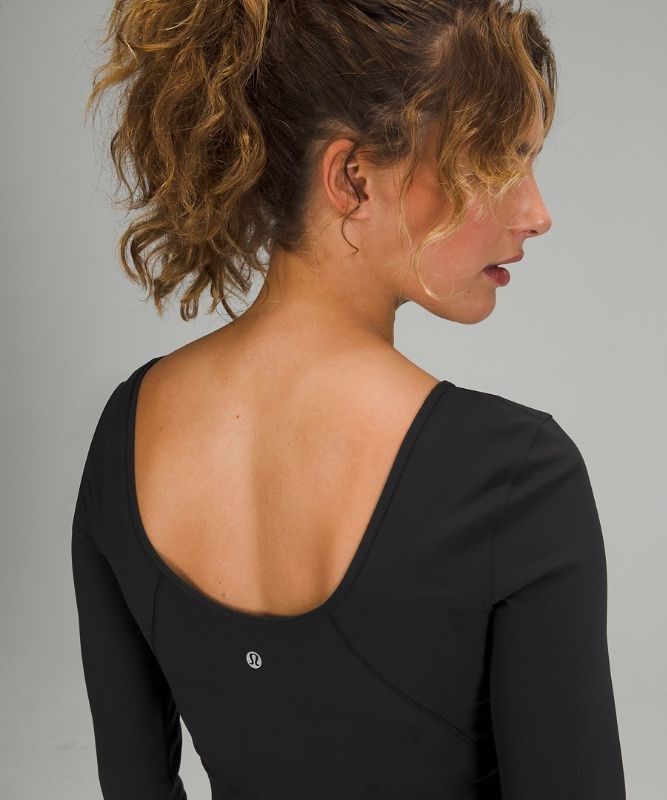 Lululemon Align Long Sleeve Shirt Blast Dam Svarta | EPXH-32084