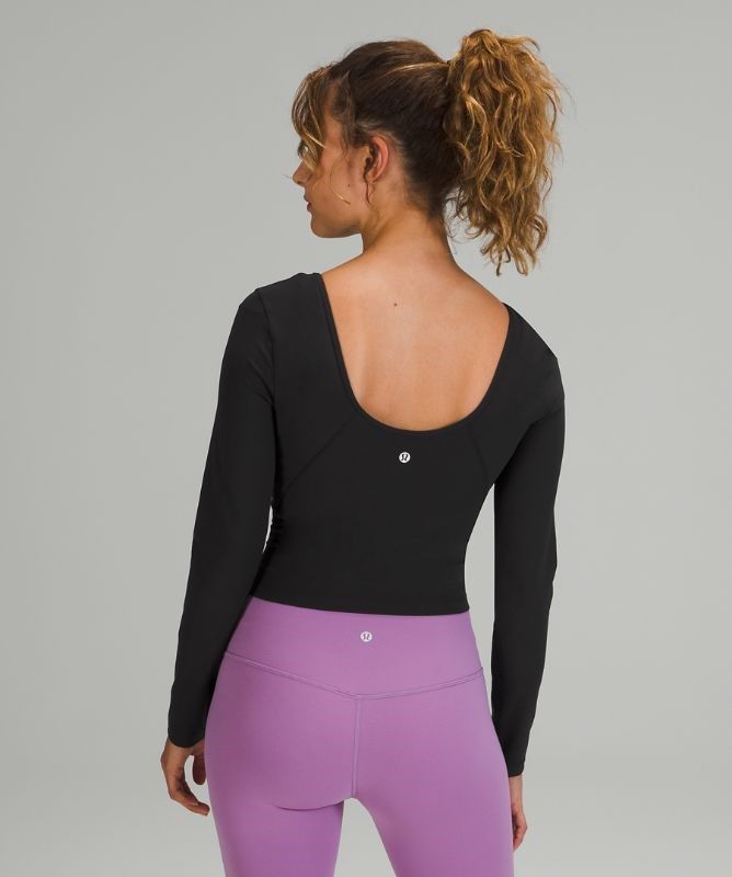 Lululemon Align Long Sleeve Shirt Blast Dam Svarta | EPXH-32084