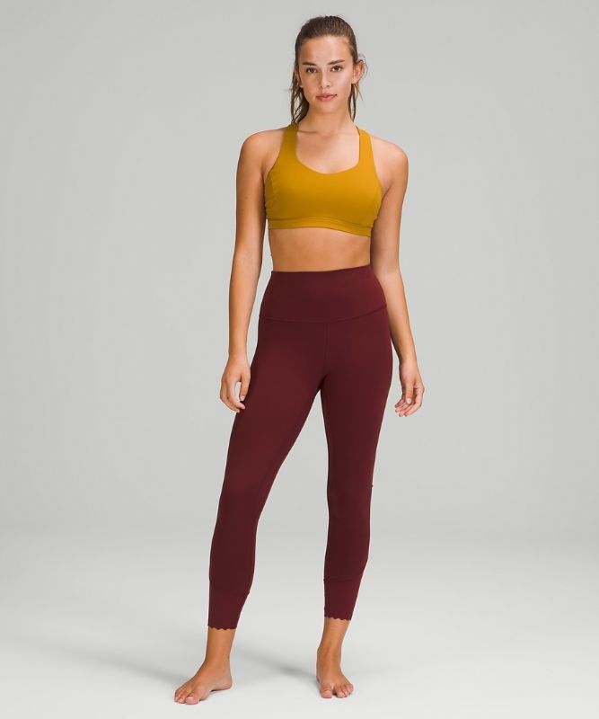 Lululemon Align Pant 25 Scallop Leggings Dam Röda Vinröda | HJWR-51429