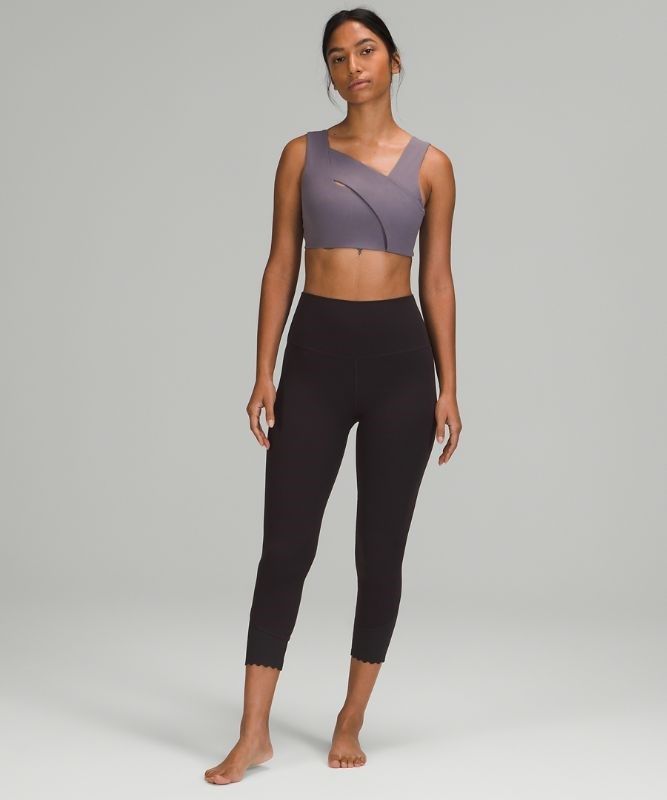 Lululemon Align Scalloped Hem High-Rise Crop 23 Leggings Dam Svarta Grå | VPQH-80429