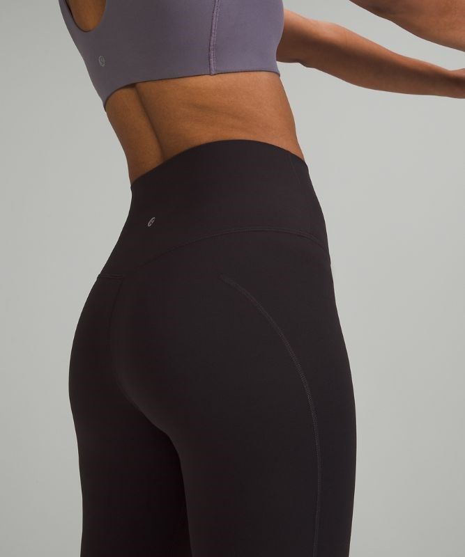 Lululemon Align Scalloped Hem High-Rise Crop 23 Leggings Dam Svarta Grå | VPQH-80429