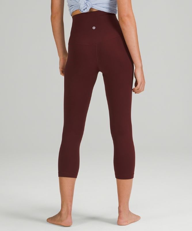 Lululemon Align Super High-Rise Crop 21 Byxor Dam Röda Vinröda | MGZB-94187