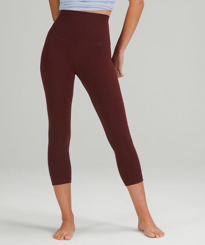Lululemon Align Super High-Rise Crop 21 Byxor Dam Röda Vinröda | MGZB-94187