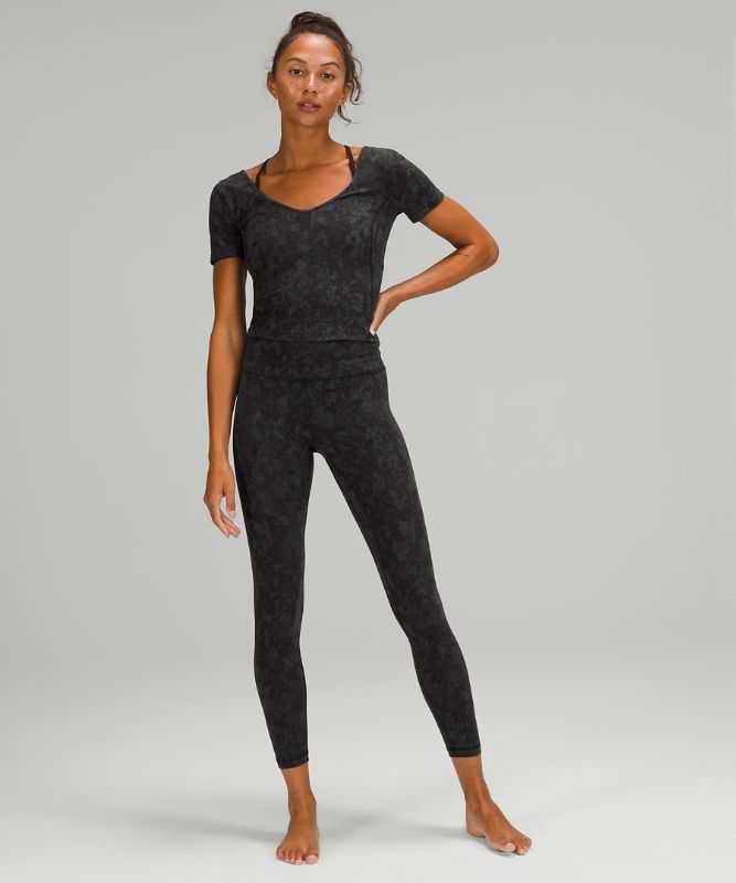 Lululemon Align T-Shirt Blast Dam Camo Svarta Olika Färger | EBZU-81235