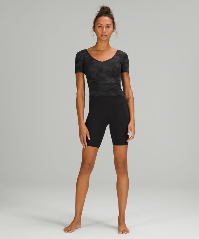 Lululemon Align T-Shirt Blast Dam Camo Svarta Olika Färger | BLPZ-70158