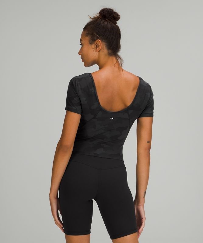 Lululemon Align T-Shirt Blast Dam Camo Svarta Olika Färger | BLPZ-70158
