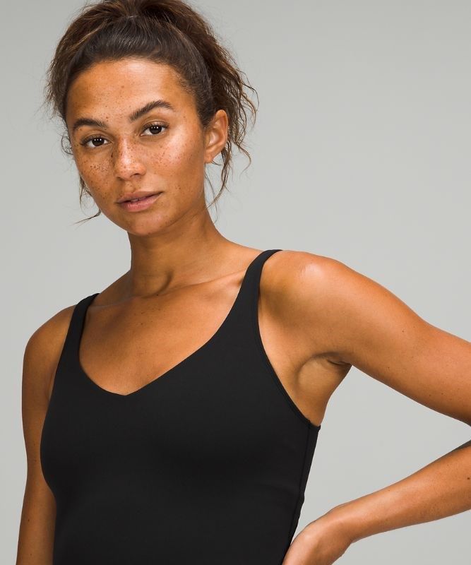 Lululemon Align Waist-Length Tank Top Blast Dam Svarta | LEOD-09162