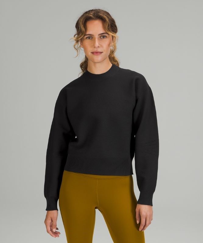 Lululemon AllAround Crewneck Sweater Jumpers Dam Svarta | KRXB-03619