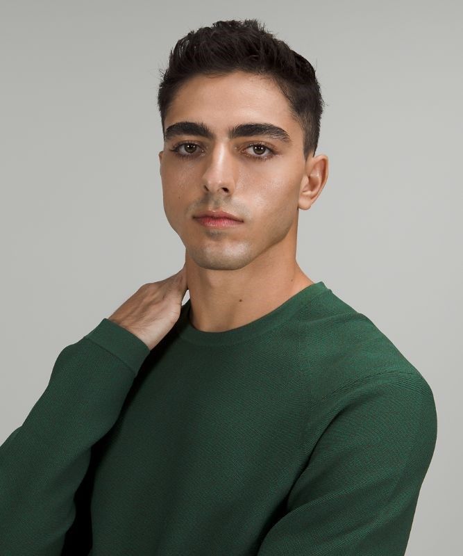 Lululemon AllAround Crewneck Sweater Tröjor Herr Mörkolivgröna Gröna | QRUO-89157