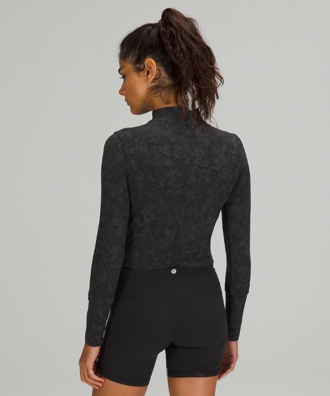 Lululemon All Aligned Mock Neck LS Blast Dam Camo Svarta Olika Färger | LGHU-17965