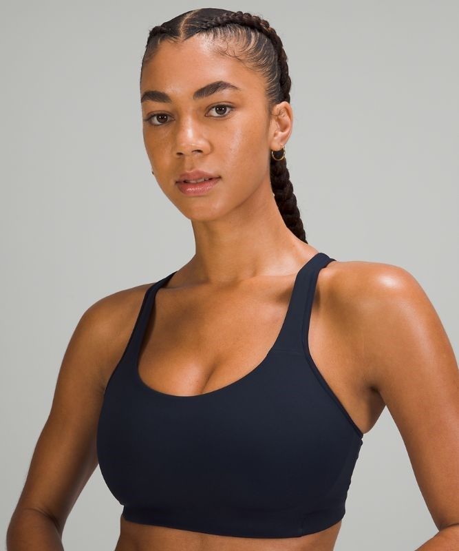 Lululemon All Powered Up Bra Medium Support, A Sport BH Dam Marinblå | RKWV-41972