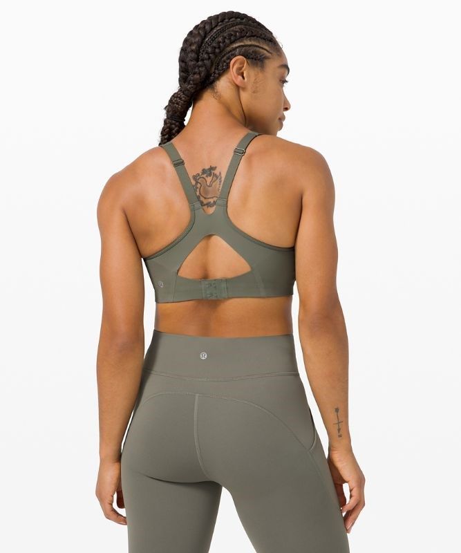 Lululemon All Powered Up Bra Medium Support, A Sport BH Dam Grå Olivgröna | DTUO-02574