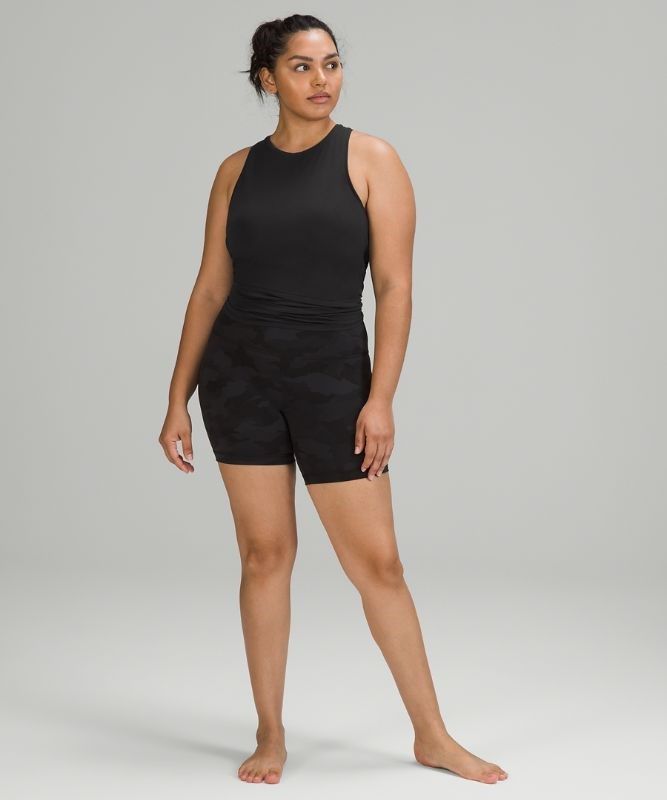 Lululemon All Tied Up Tank Top Pima Cotton Blast Dam Svarta | TBWM-87539