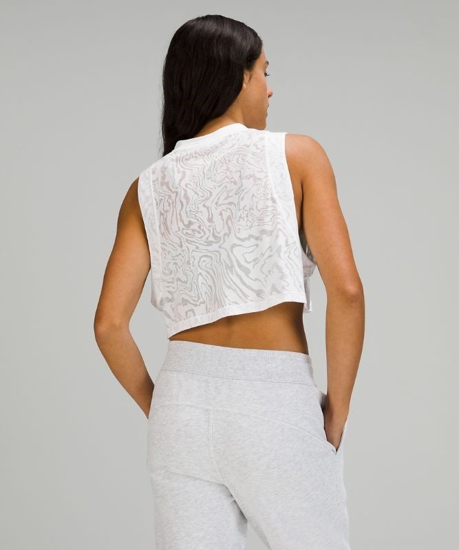 Lululemon All Yours Crop Tank Top Veil Blast Dam Vita | OGWE-61084