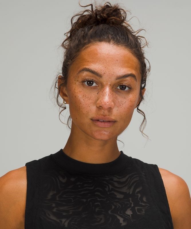 Lululemon All Yours Crop Tank Top Veil Blast Dam Svarta | FLZI-64175
