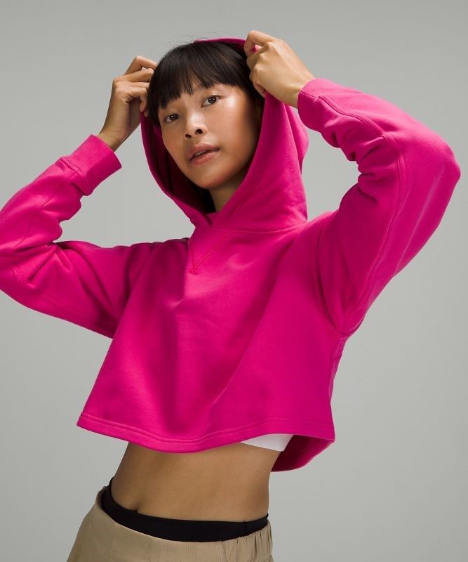 Lululemon All Yours Cropped Hoodie Hoodie Dam Rosa | QFAE-03752